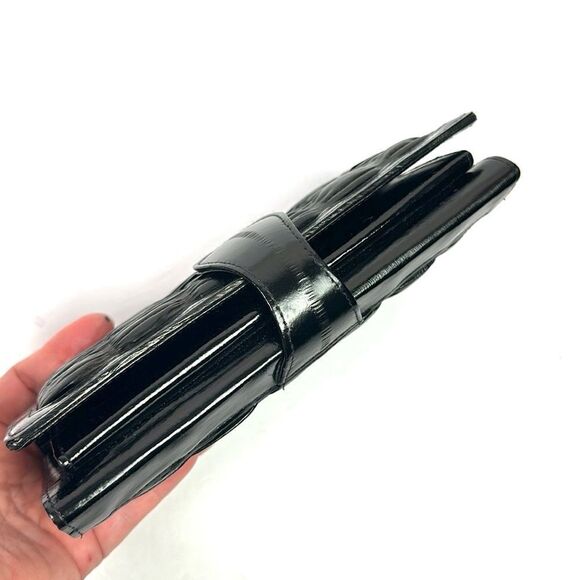 Vintage Real Eel Skin Black Clutch Wallet Korea - Picture 9 of 13